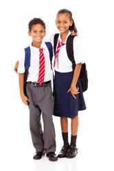 kids in school clothes